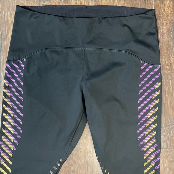 Nike Black and Purple Women's Leggings SZ XL - Picture 4 of 7
